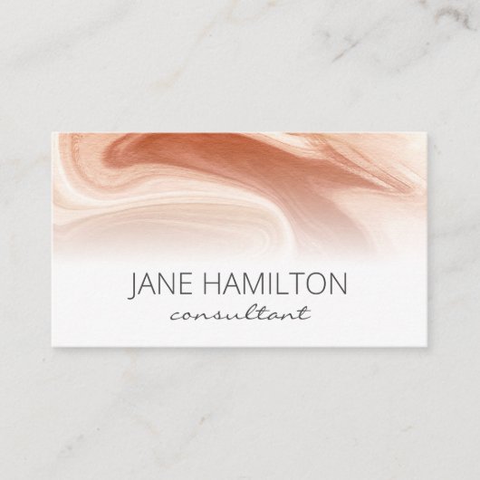 QR Code Elegant Marble Profile Visitekaartje (Voorkant)