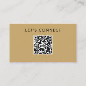 QR-code Elegant Modern Professioneel Monogrammed Visitekaartje (Achterkant)