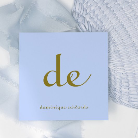 QR Code Elegant Modern Uniek Blauw Vierkante Visitekaartje