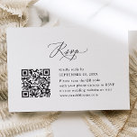 QR Code Elegant Moderne Calligrafie Bindende RSVP<br><div class="desc">Deze aanpasbare RSVP-kaart is ontworpen om te coördineren met ons moderne collectie voor calligrafische bruiloft. Deze kaart biedt een modern lettertype voor calligrafieken dat is gekoppeld aan een klastig lettertype voor serif en sans in zwart formaat en is perfect voor elk seizoen. Overeenkomende objecten beschikbaar.</div>