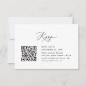 QR Code Elegant Moderne Calligrafie Bindende RSVP (Voorkant)