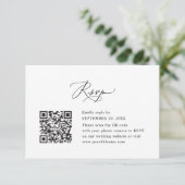 QR Code Elegant Moderne Calligrafie Bindende RSVP (Staand voorkant)