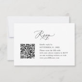 QR Code Elegant Moderne Calligrafie Bindende RSVP Kaartje (Voorkant)