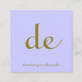 QR-code Elegant Moderne Unieke Paarse cosmetica Vierkante Visitekaartje (Voorkant)