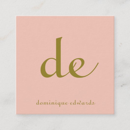 QR-code Elegant Moderne unieke roze cosmetica Vierkante Visitekaartje (Voorkant)