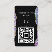 QR Code Elegant Monogram Verbind met ons Visitekaartje (Voorkant)