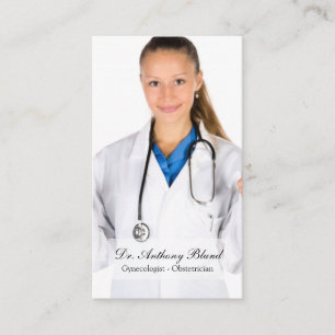 QR code Elegant OBGYN Verloskundige Gynaecoloog Visitekaartje