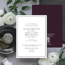 QR Code Elegant Paars Klassieke bruiloften