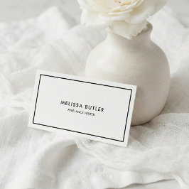 QR-code Elegant Professional Black en White Visitekaartje