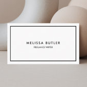 QR-code Elegant Professional Black en White Visitekaartje