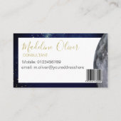 QR Code Elegant Professional Night Sky Visitekaartje (Achterkant)
