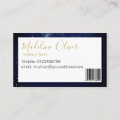 QR Code Elegant Professional Sterrennacht Sky Visitekaartje (Achterkant)