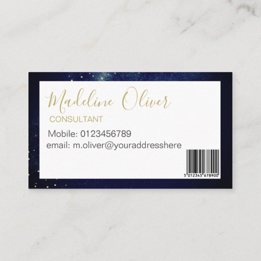 QR Code Elegant Professional Sterrennacht Sky Visitekaartje