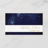 QR Code Elegant Professional Sterrennacht Sky Visitekaartje (Voorkant)
