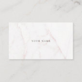 QR Code Elegant Roos Goud Blush Marmeren Steen Visitekaartje (Voorkant)