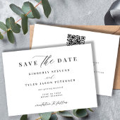 QR CODE elegant script simpele bruiloft Save The Date