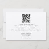 QR CODE elegant script simpele bruiloft Save The Date (Achterkant)