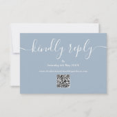 QR Code Elegant Script vriendelijk antwoord Dusty (Voorkant)