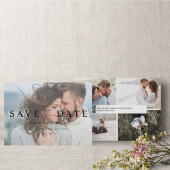 QR Code Elegant Vellum Overlay 5 foto Verloving Save The Date