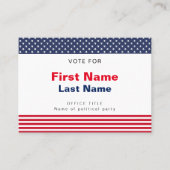 QR Code Elegant verkiezingscampagne Visitekaartje (Voorkant)