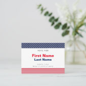 QR Code Elegant verkiezingscampagne Visitekaartje (Staand voorkant)