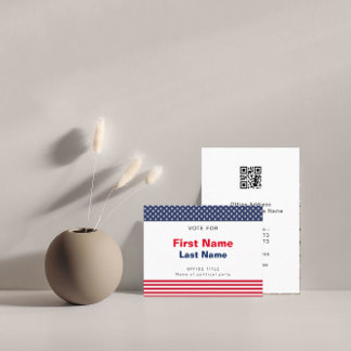 QR Code Elegant verkiezingscampagne Visitekaartje