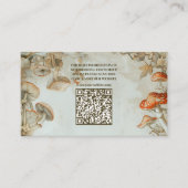 QR Code Elegant Woodland Mushroom Varen Bruiloft Informatiekaartje (Voorkant)