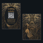 qr code Elegante Art Deco Peacocks Bruiloft Informatiekaartje<br><div class="desc">Presenteren van onze QR Code Elegante Art Deco bruiloft behuizing Kaart! Deze bijsluiter combineert naadloos de glamour van de Art Deco-stijl met modern gebruiksgemak. Het ingewikkelde Art Deco ontwerp voegt een weelderige en stijlvolle touch toe aan uw bruiloft briefpapier, en de opname van een gepersonaliseerde QR-code maakt het gemakkelijk voor...</div>