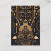 qr code Elegante Art Deco Peacocks Bruiloft Informatiekaartje (Achterkant)