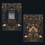 qr code Elegante Art Deco Peacocks Bruiloft Informatiekaartje<br><div class="desc">Presenteren van onze QR Code Elegante Art Deco bruiloft behuizing Kaart! Deze bijsluiter combineert naadloos de glamour van de Art Deco-stijl met modern gebruiksgemak. Het ingewikkelde Art Deco ontwerp voegt een weelderige en stijlvolle touch toe aan uw bruiloft briefpapier, en de opname van een gepersonaliseerde QR-code maakt het gemakkelijk voor...</div>