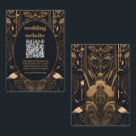 qr code Elegante Art Deco Peacocks Bruiloft Informatiekaartje<br><div class="desc">Presenteren van onze QR Code Elegante Art Deco bruiloft behuizing Kaart! Deze bijsluiter combineert naadloos de glamour van de Art Deco-stijl met modern gebruiksgemak. Het ingewikkelde Art Deco ontwerp voegt een weelderige en stijlvolle touch toe aan uw bruiloft briefpapier, en de opname van een gepersonaliseerde QR-code maakt het gemakkelijk voor...</div>