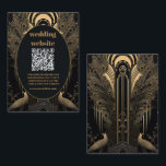 qr code Elegante Art Deco Peacocks Bruiloft Informatiekaartje<br><div class="desc">Presenteren van onze QR Code Elegante Art Deco bruiloft behuizing Kaart! Deze bijsluiter combineert naadloos de glamour van de Art Deco-stijl met modern gebruiksgemak. Het ingewikkelde Art Deco ontwerp voegt een weelderige en stijlvolle touch toe aan uw bruiloft briefpapier, en de opname van een gepersonaliseerde QR-code maakt het gemakkelijk voor...</div>