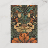 QR code Elegante Bloemen Art Nouveau Bruiloft Informatiekaartje (Achterkant)