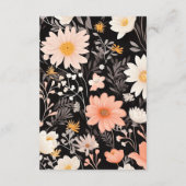 qr code Elegante Boho Wildflower bruiloft Informatiekaartje (Achterkant)