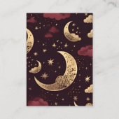 qr code Elegante Bourgondische Gouden Hemelse Brui Informatiekaartje (Achterkant)