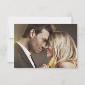 QR code elegante foto bruiloft RSVP Kaartje (Achterkant)