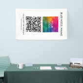 QR-code Elegante moderne zakelijke Logo hier verti Spandoek (Beurs)