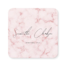 QR-code Elegante Roze Marmer Handgeschreven Script