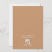 QR-code Elegante Terracotta Minimalistische Blad B Kaart (Achterkant)