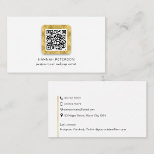 QR-code, elegante trendy modern goud persoonlijk Visitekaartje