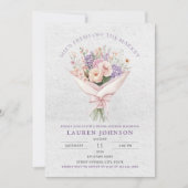 QR Code Elegante Verse Fris van de Markt Bloem Bru Kaart (Voorkant)