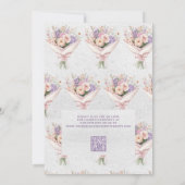 QR Code Elegante Verse Fris van de Markt Bloem Bru Kaart (Achterkant)