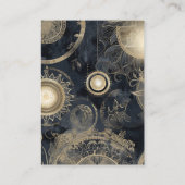 qr code Elegante Zilver Goud Hemelse Huwelijk Informatiekaartje (Achterkant)