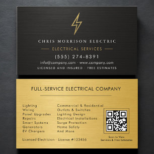 QR Code Elektriciteitsbedrijf Metallic  Visitekaartje
