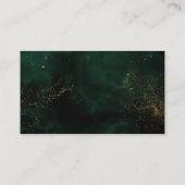Qr Code Emerald Green Magic Gold Wedding RVSP Informatiekaartje (Achterkant)
