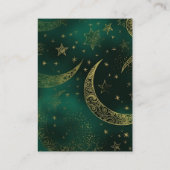 qr code Emerald Groen Goud Hemelse Bruiloft Informatiekaartje (Achterkant)