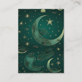 qr code Emerald Groen Goud Hemelse Bruiloft Informatiekaartje (Achterkant)