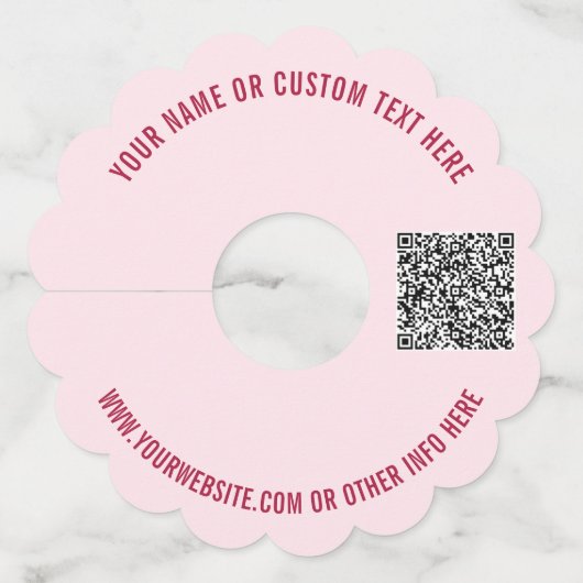 QR-code en aangepast Label voor promotiemateriaal (Voorkant)