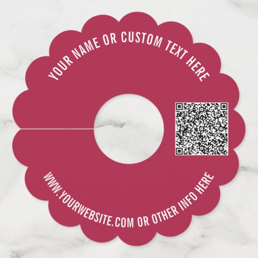 QR-code en aangepast Label voor promotiemateriaal (Achterkant)