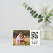 QR-code en aangepaste bruiloft Website - Gegevens Informatiekaartje (Staand voorkant)